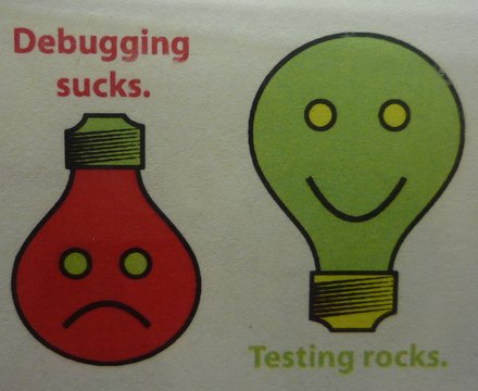 “Debugging Sucks, Testing Rocks”