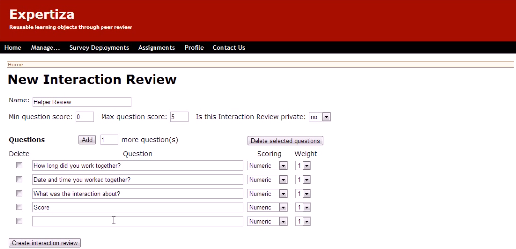 Interaction Review Questions