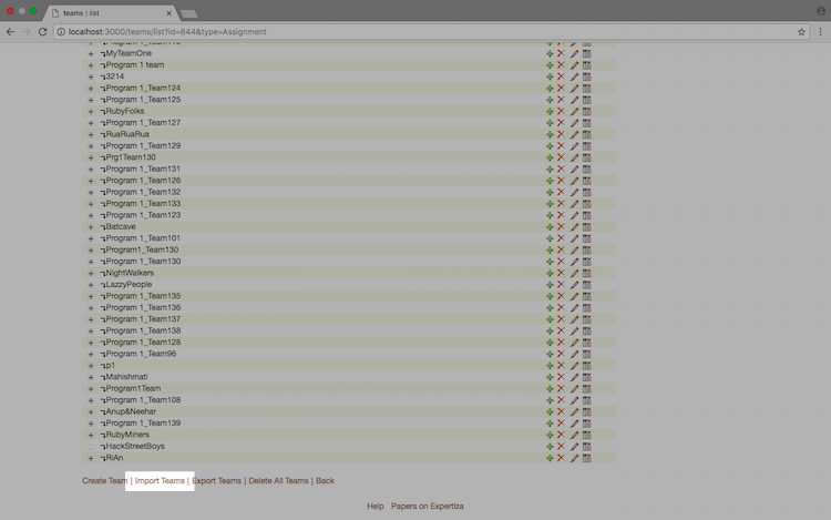 Import Assignment Teams